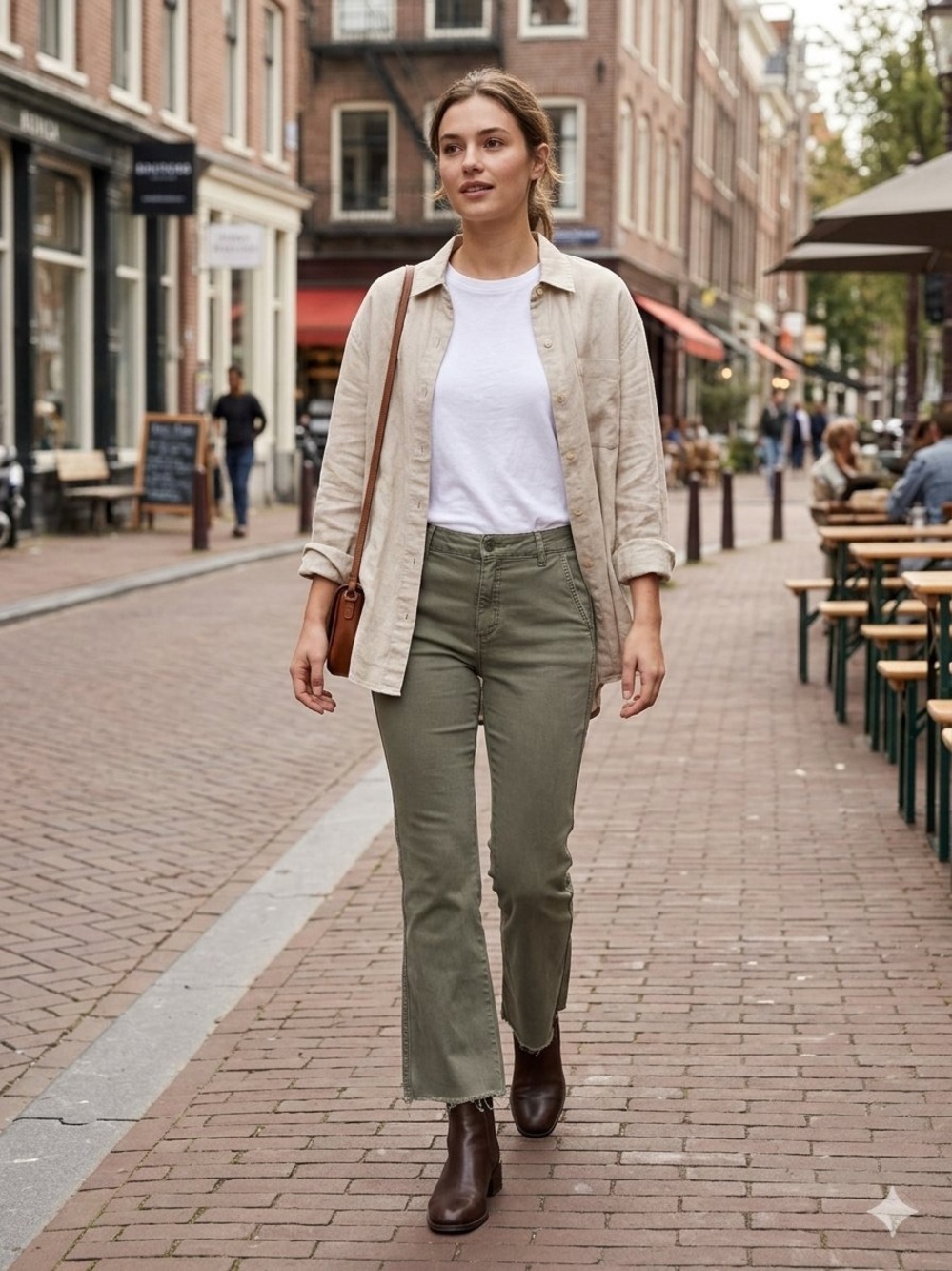 Joe's Jeans Olive Green Slim Kick Ankle Flare Cropped Frayed Hem 27